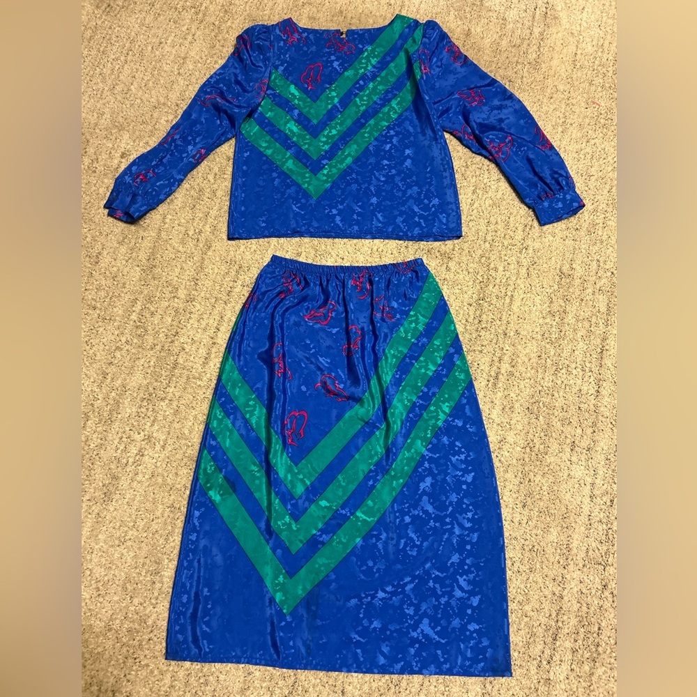 Hal Ferman vintage skirt set size 10 but itโs small